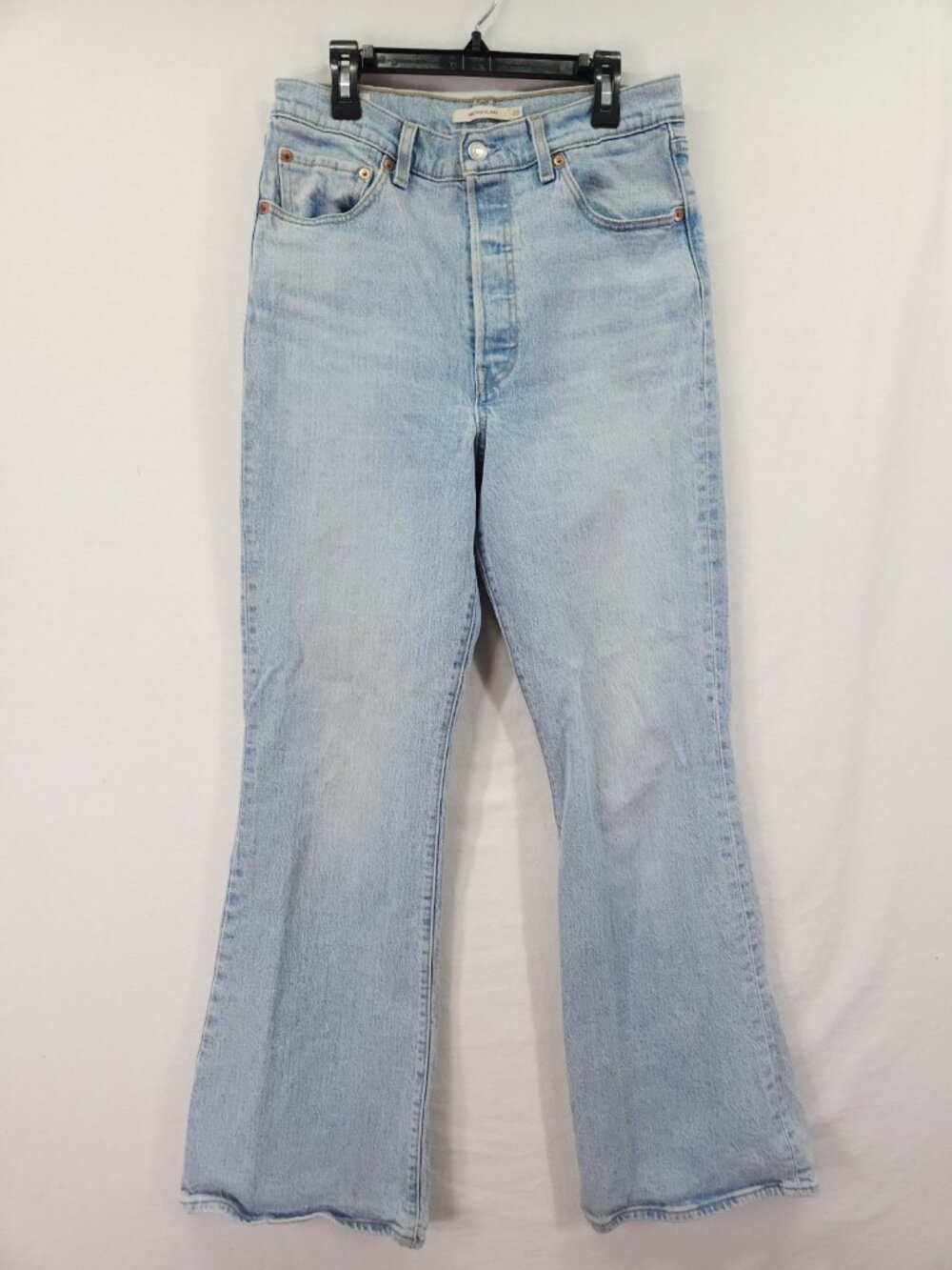 Levi's Ribcage Flare Jeans Size 29x30 High Rise Bell Bottoms Boho Western